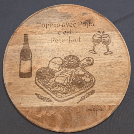 Plateau apéritif XL en acacia 40cm | Créa-tiflow