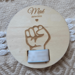 Porte-bracelet de naissance en bois | Créa-tiflow