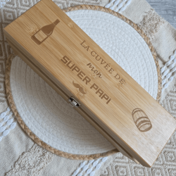 Set à vin complet personnalisé en bois | Créa-tiflow