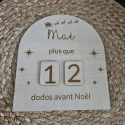 Décompte de Noël en bois personnalisé | Créa-tiflow