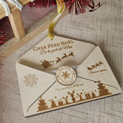 Enveloppe de Noël en bois pour sapin | Créa-tiflow