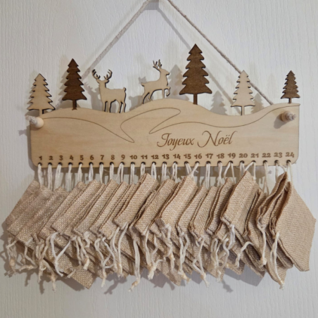 Calendrier de l'avent en bois réutilisable | Créa-tiflow