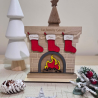 Cheminée de Noël en bois personnalisée | Créa-tiflow