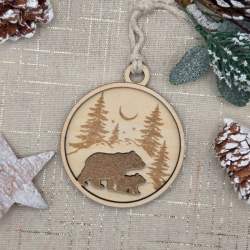 Boule de Noël en bois en relief | Créa-tiflow