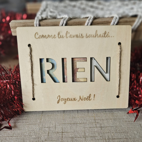 Carte "Rien" à offrir pour Noël | Créa-tiflow