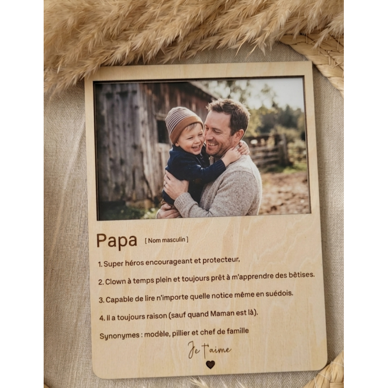 Cadre photo "Super Papa" personnalisé | Créa-tiflow