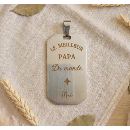 Pendentif en acier inoxydable personnalisé | Créa-tiflow