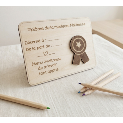 Diplôme personnalisé maître ou maîtresse | Créa-tiflow