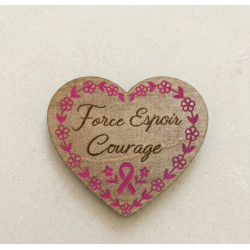 Coeur "Force Espoir Courage"