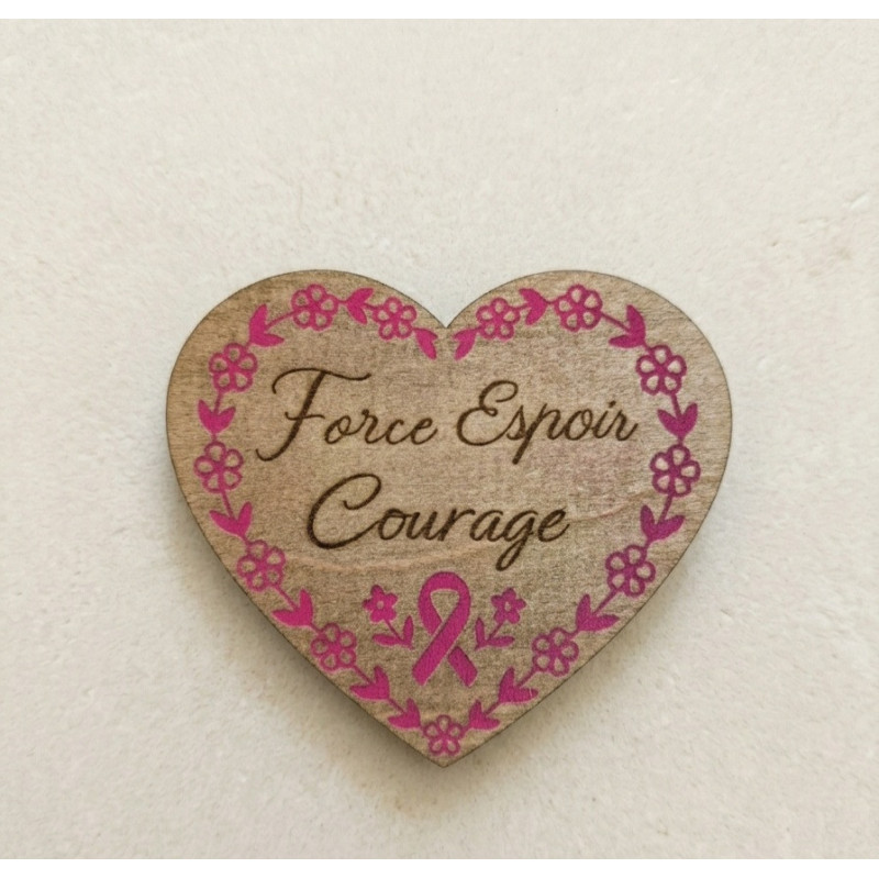 Coeur "Force Espoir Courage"