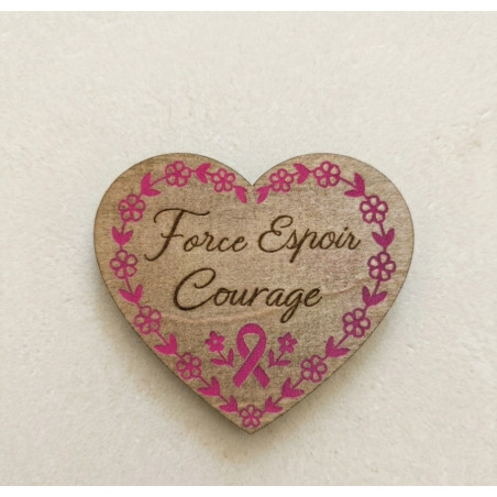 Coeur "Force Espoir Courage"