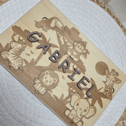 Puzzle en bois personnalisé pour enfant | Créa-tiflow