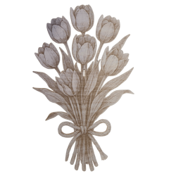Bouquet de tulipes gravées en bois | Créa-tiflow